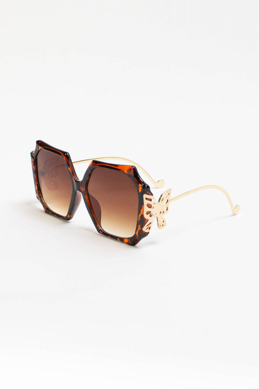 Butterfly Emblem Sunglasses