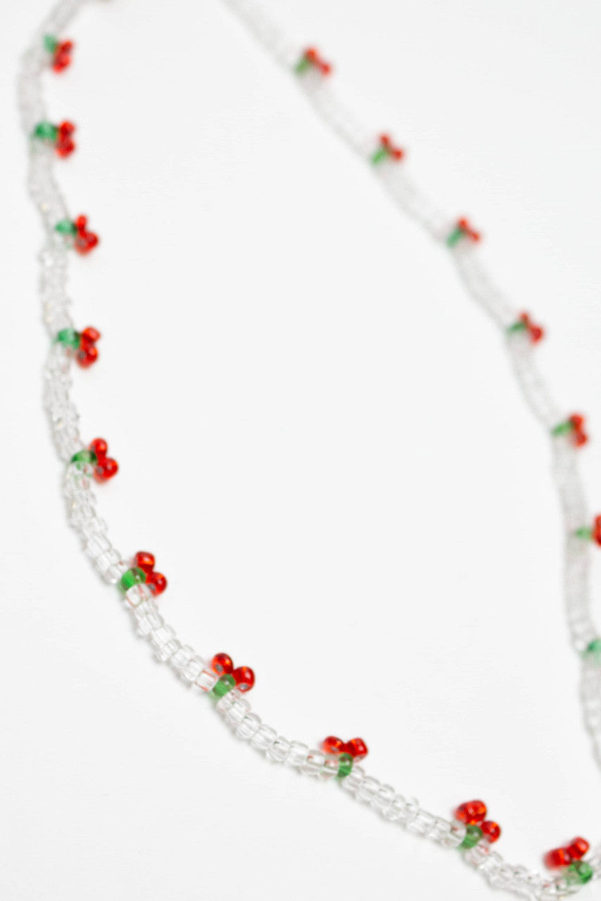 Mini Cherry Beaded Necklace