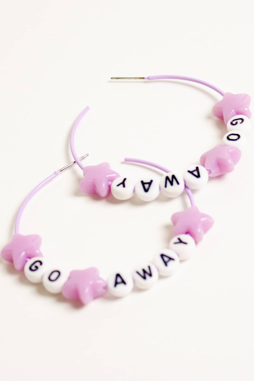 Go Away Stars Hoop Earrings