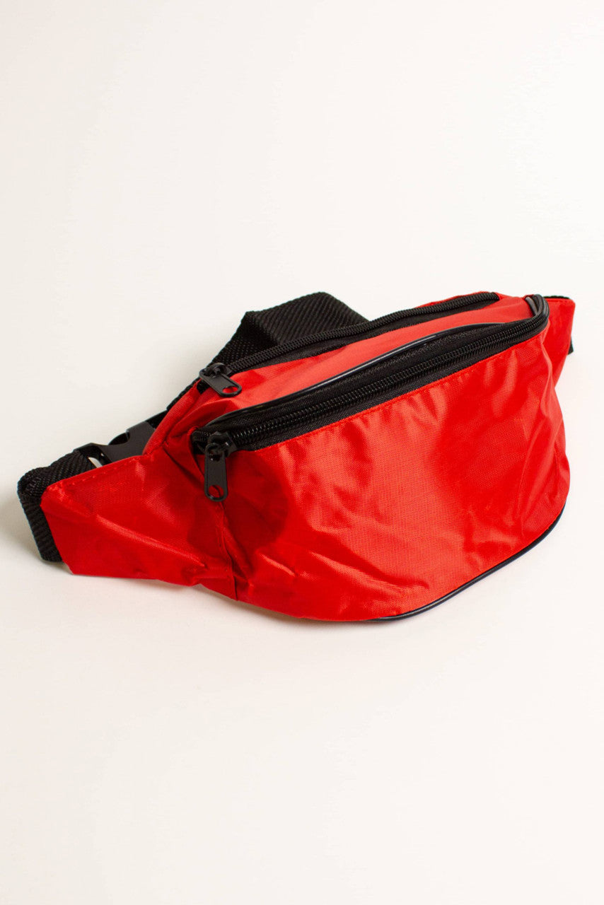 Red 2 Pocket Fanny Pack