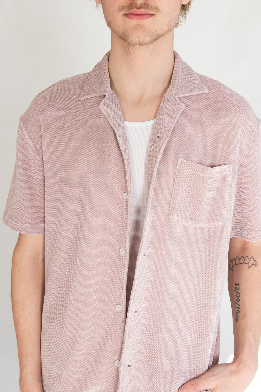 Chenille Knit Button Up Shirt