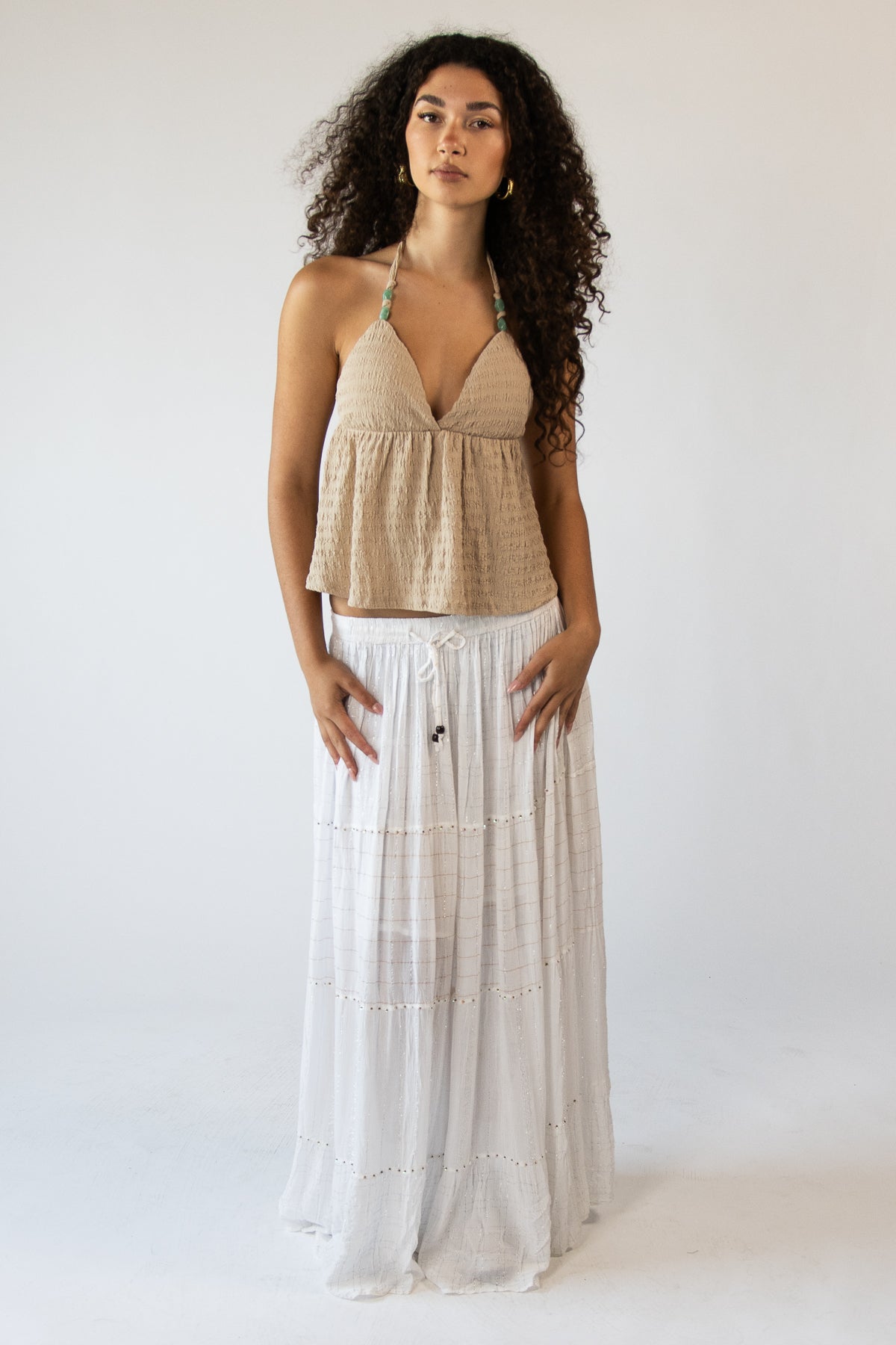Lurex Maxi Skirt
