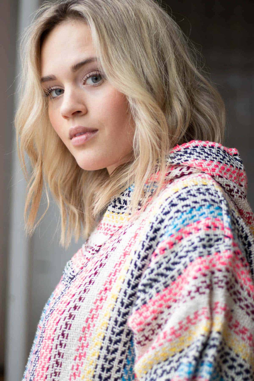 Multicolor Cotton Blend Baja Hoodie