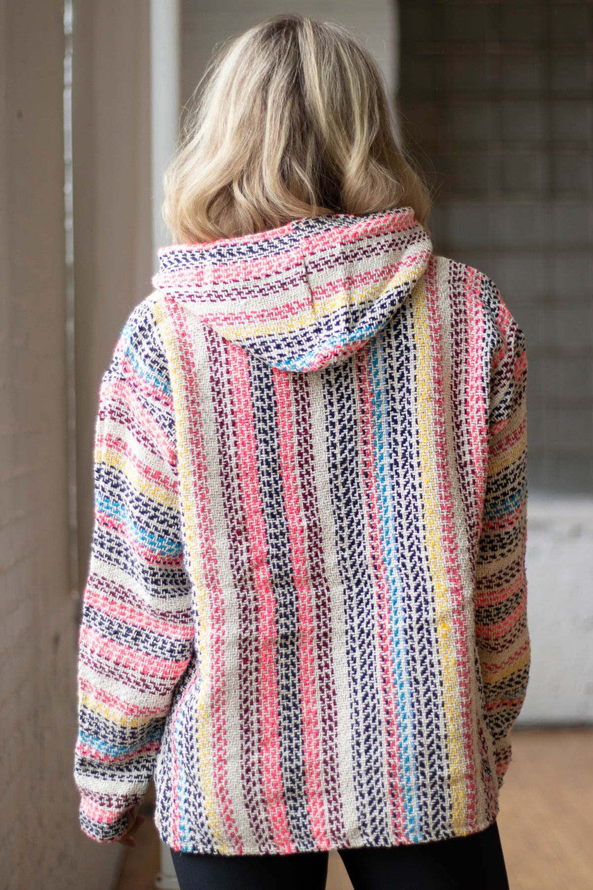 Multicolor Cotton Blend Baja Hoodie