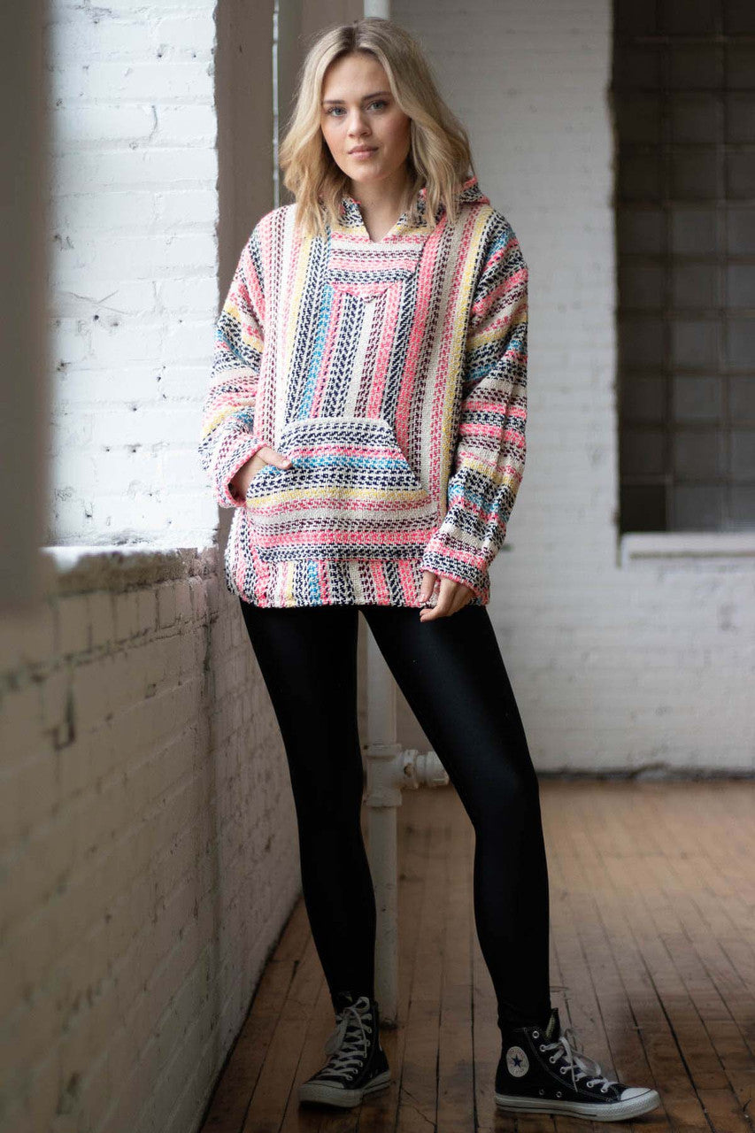 Multicolor Cotton Blend Baja Hoodie