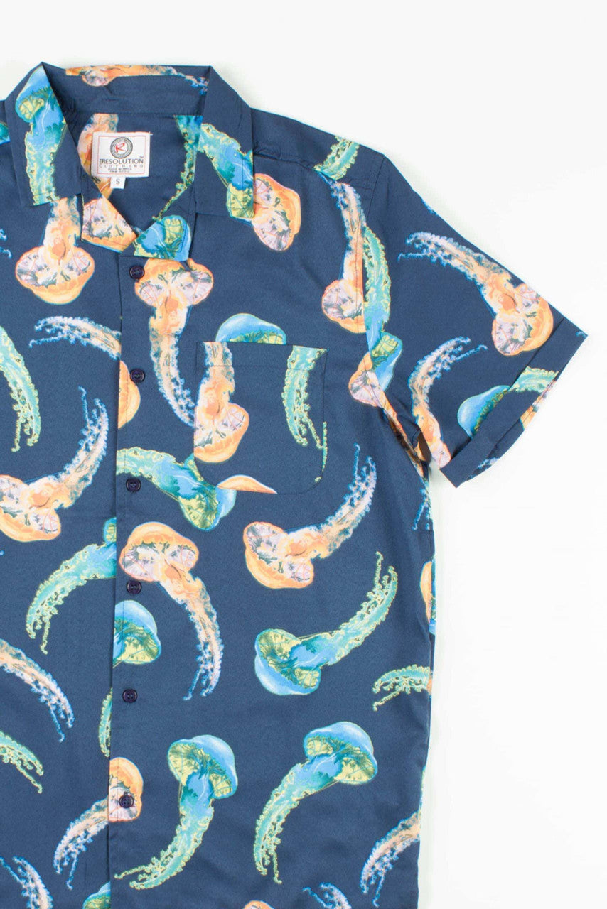 Neon Jellyfish Hawaiian Shirt
