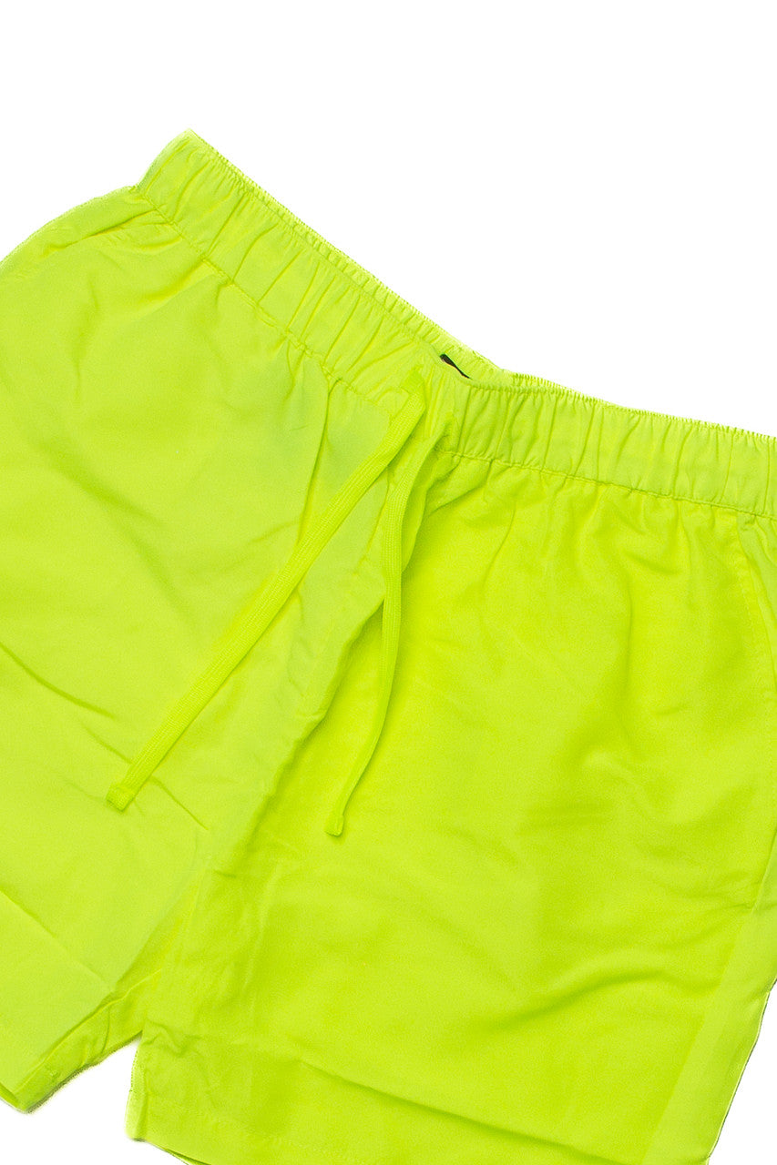Neon Yellow Nylon Short