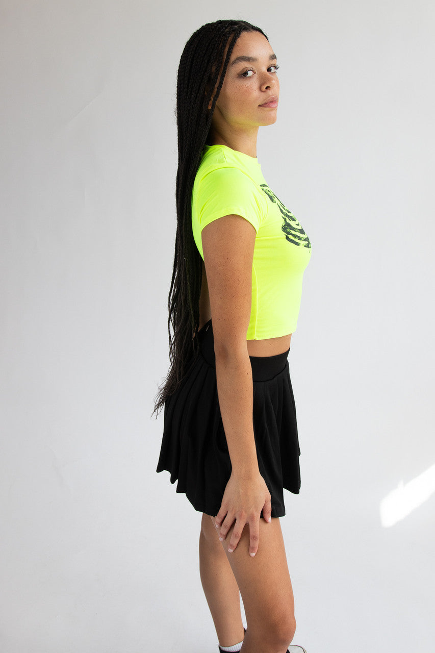 Neon Ribcage Crop T-Shirt