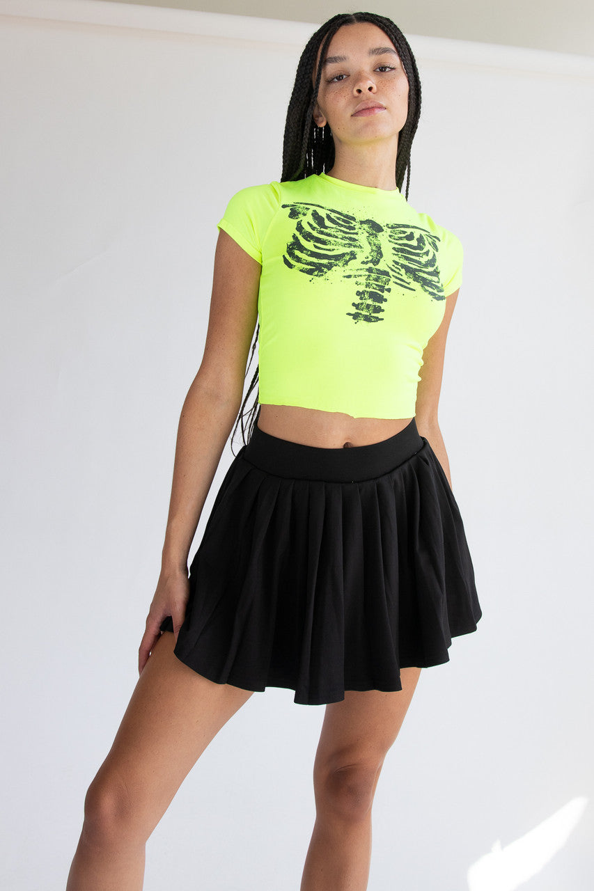 Neon Ribcage Crop T-Shirt