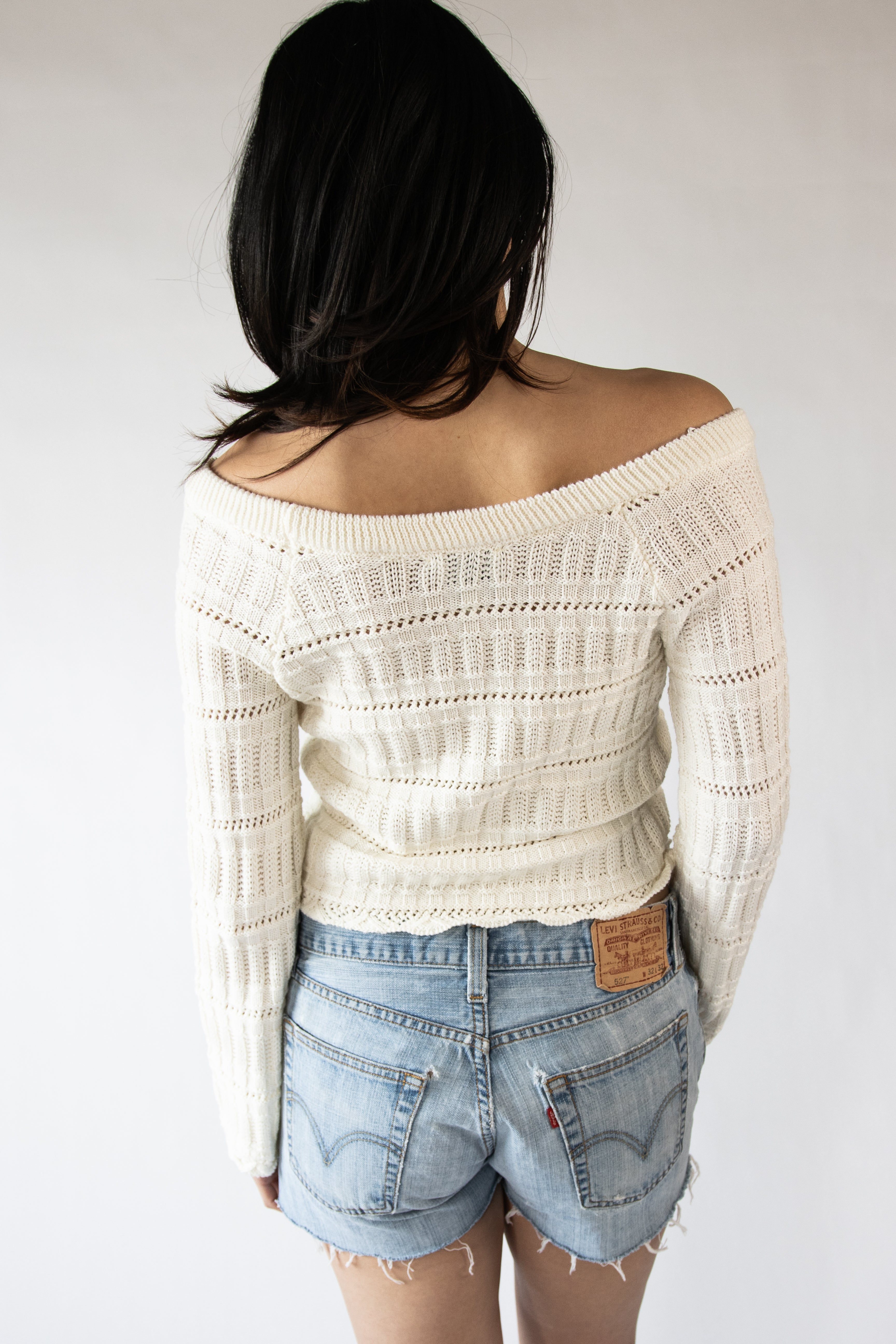Boat Neck Knit Sweater