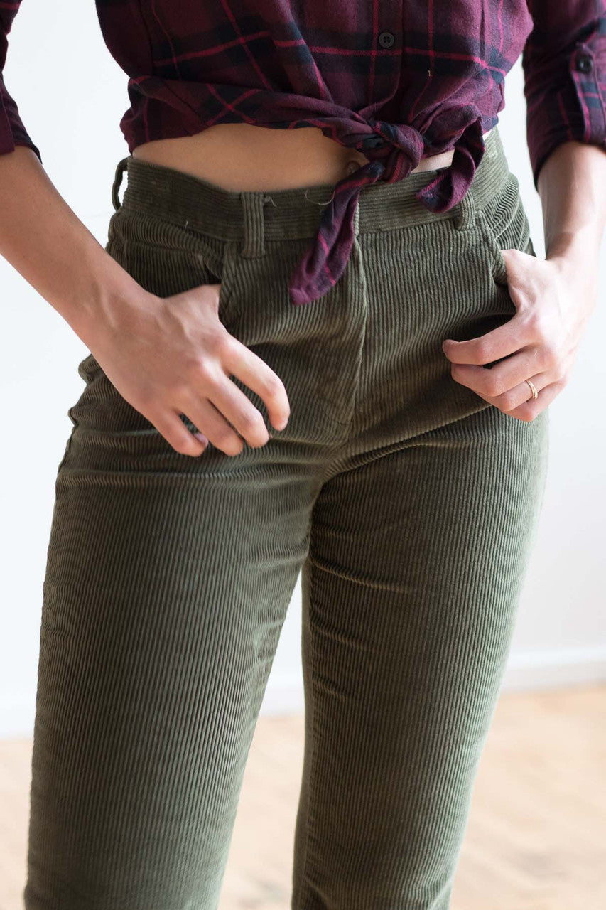 Olive Ralph Lauren Corduroy Pants