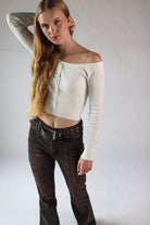 Over The Shoulder Cable Knit Sweater