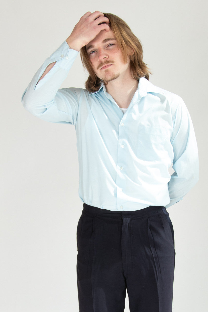 Vintage Light Blue Button Up Shirt