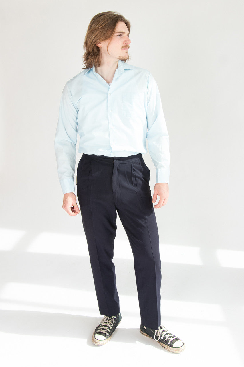 Vintage Light Blue Button Up Shirt