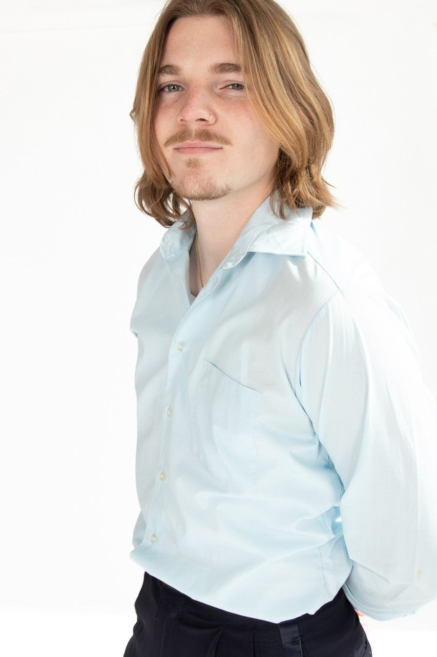 Vintage Light Blue Button Up Shirt