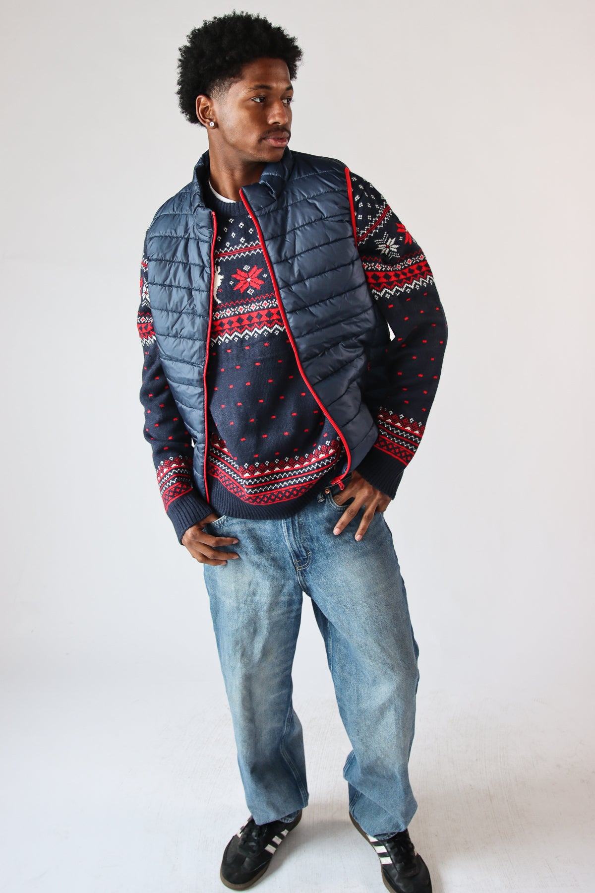 Packable Puffer Vest Navy