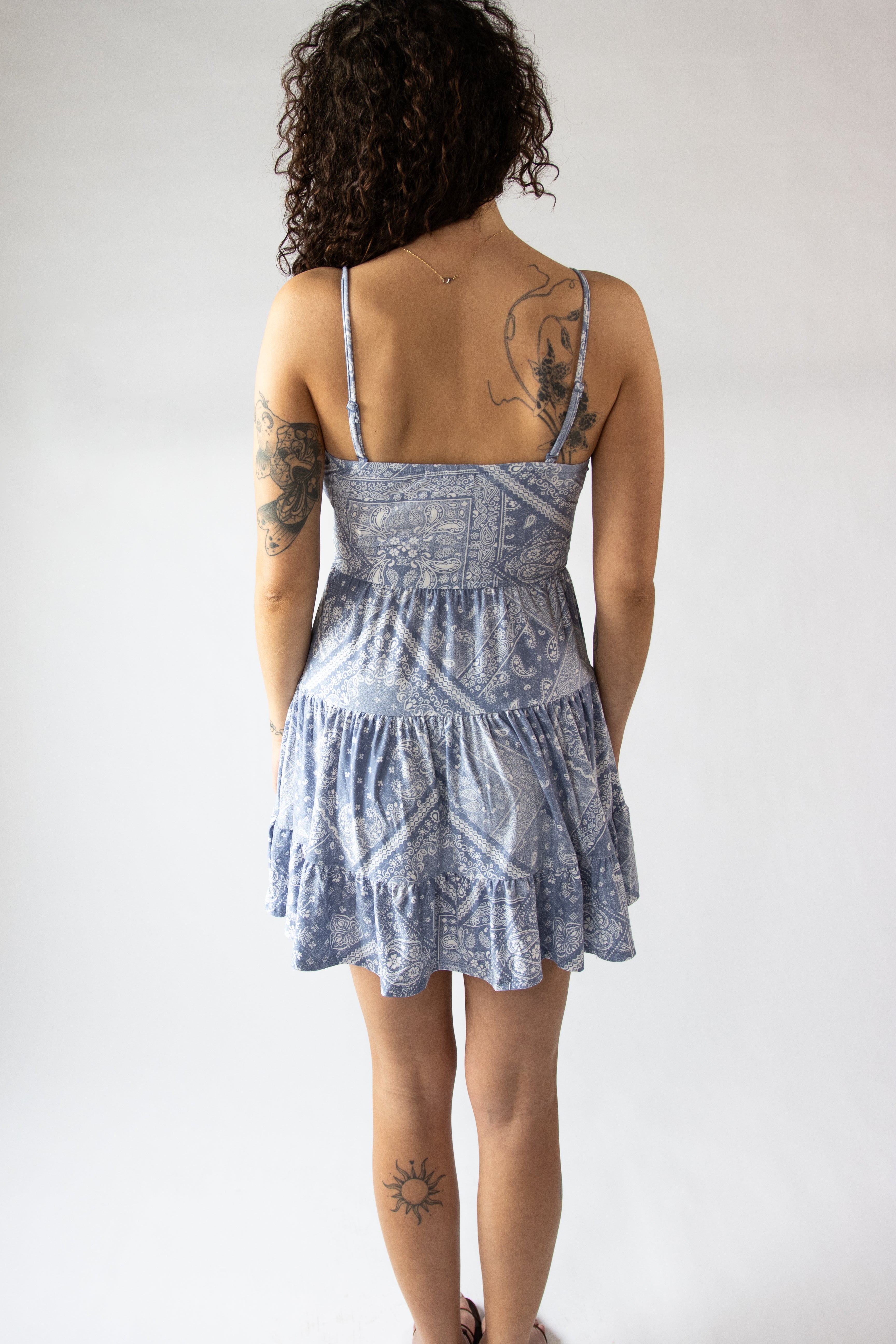 Paisley Bandana Print Mini Dress