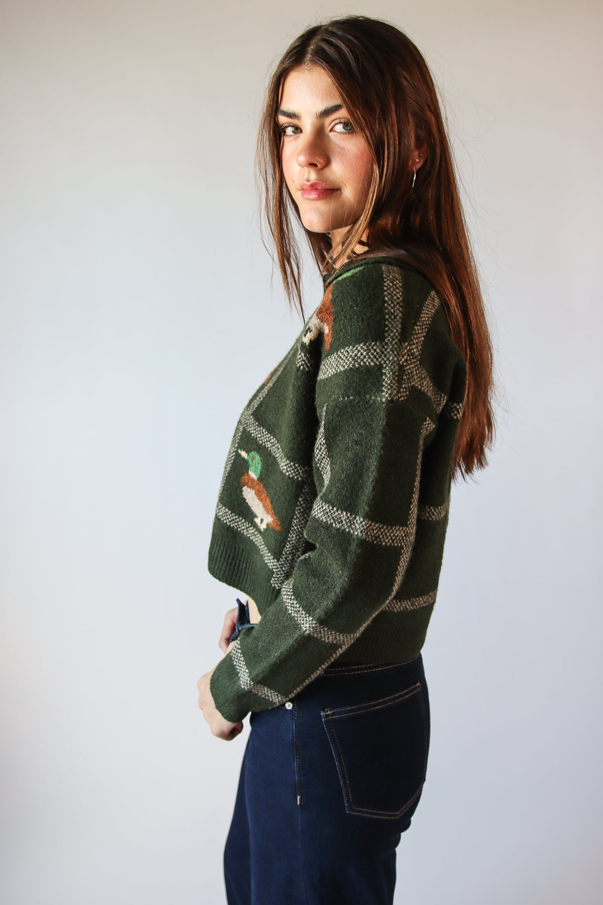 Plaid Mallard Sweater