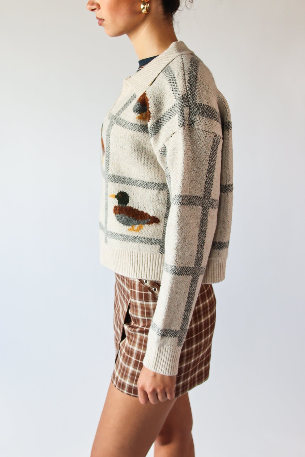 Plaid Mallard Sweater