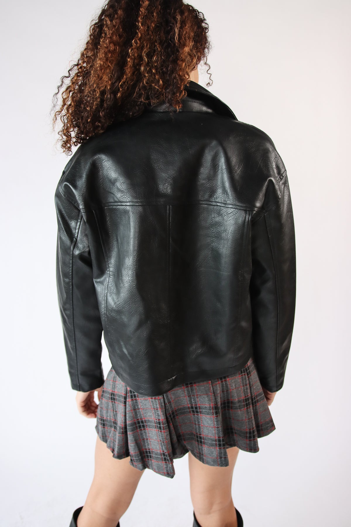 Oversized Collared Moto Jacket