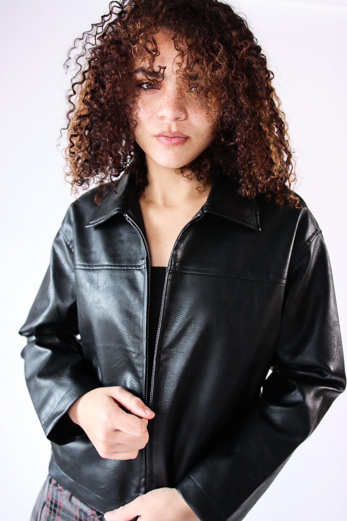Oversized Collared Moto Jacket