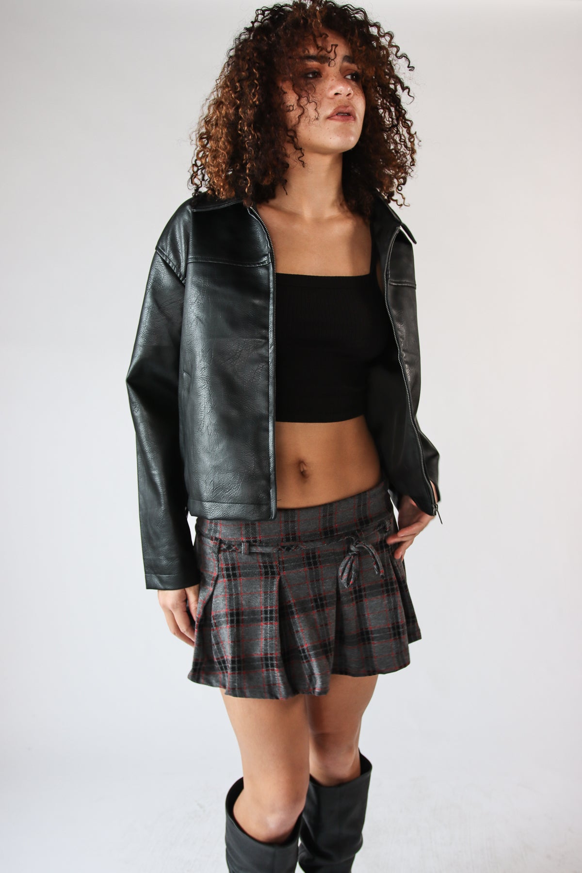 Oversized Collared Moto Jacket