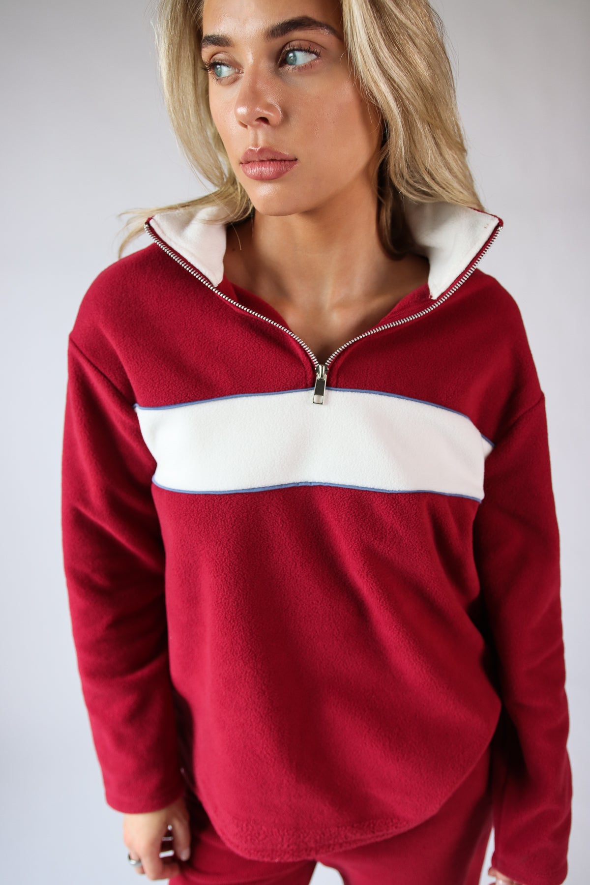 Polar Fleece Quarter Zip Sweatshirt