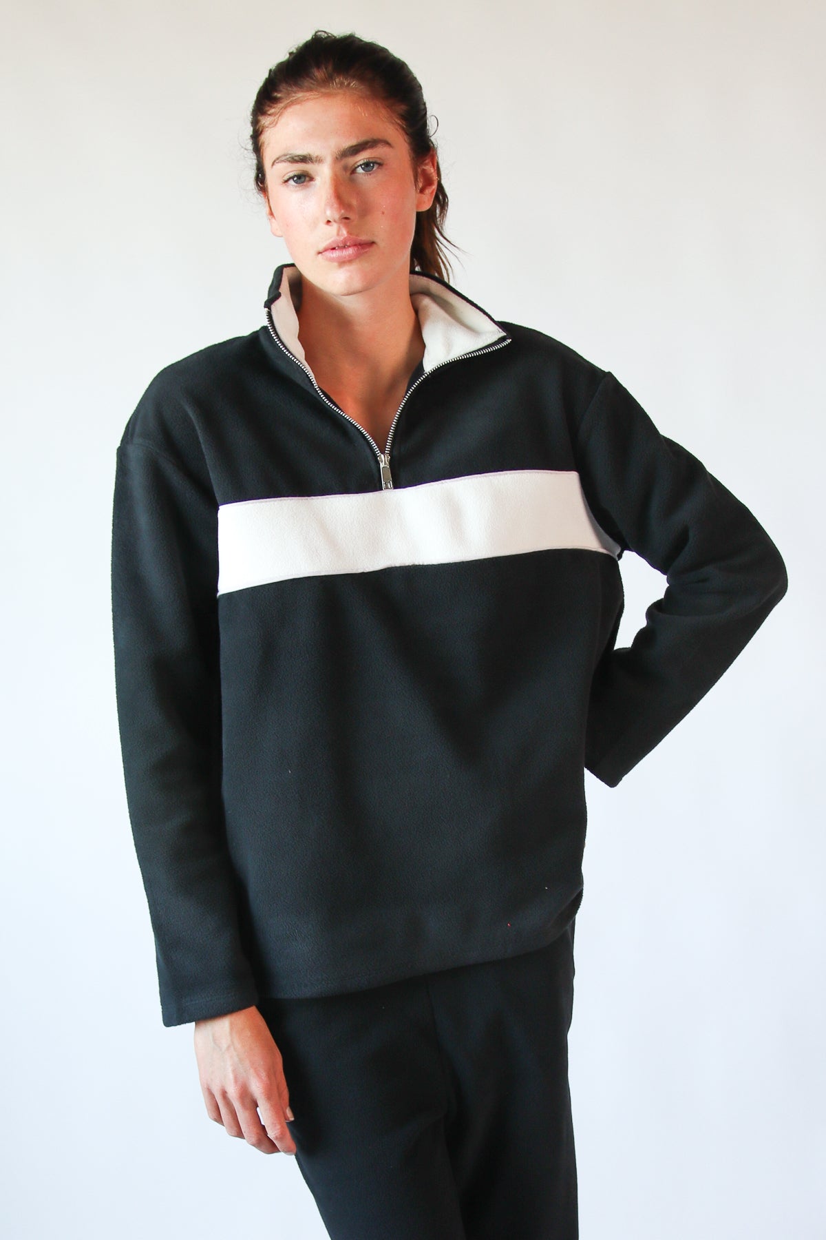 Polar Fleece Quarter Zip Sweatshirt