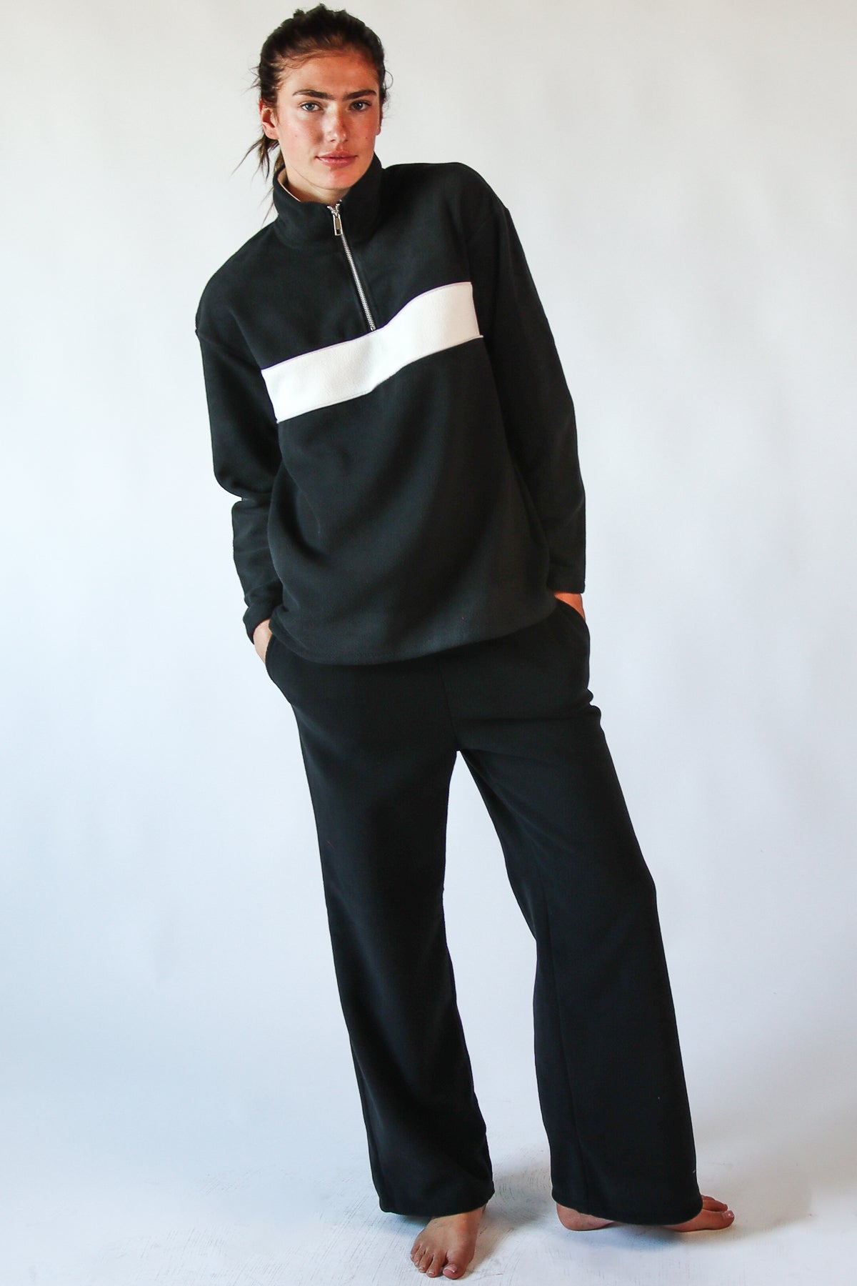 Polar Fleece Quarter Zip Sweatshirt