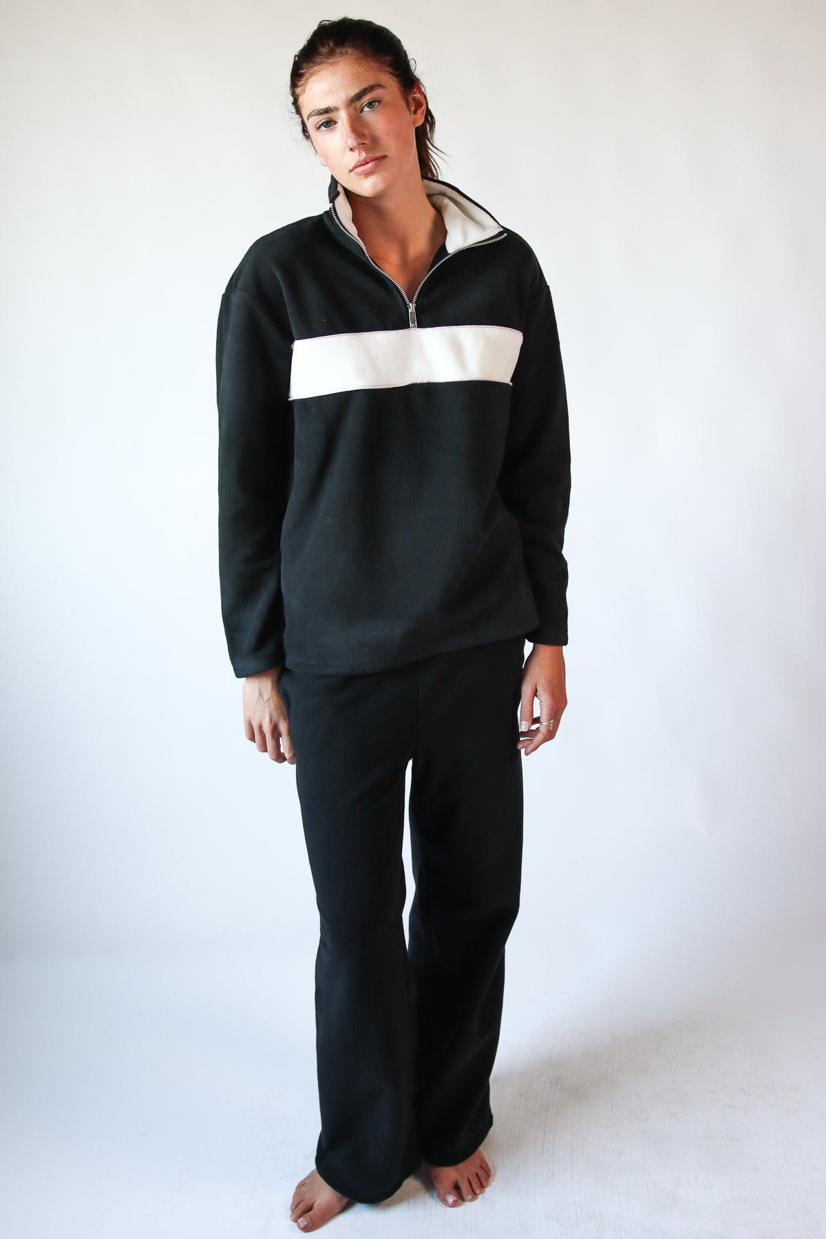 Polar Fleece Quarter Zip Sweatshirt
