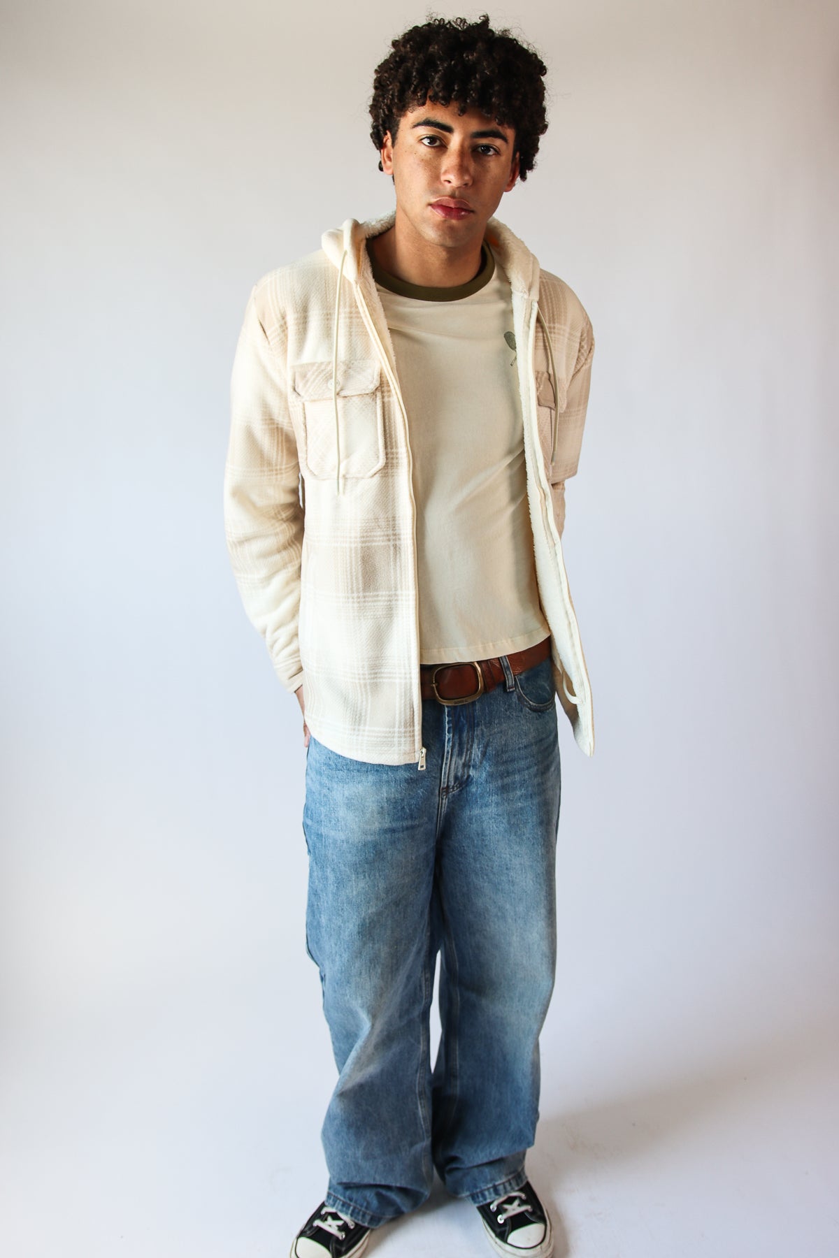 Polar Lined Fleece Hooded Shacket