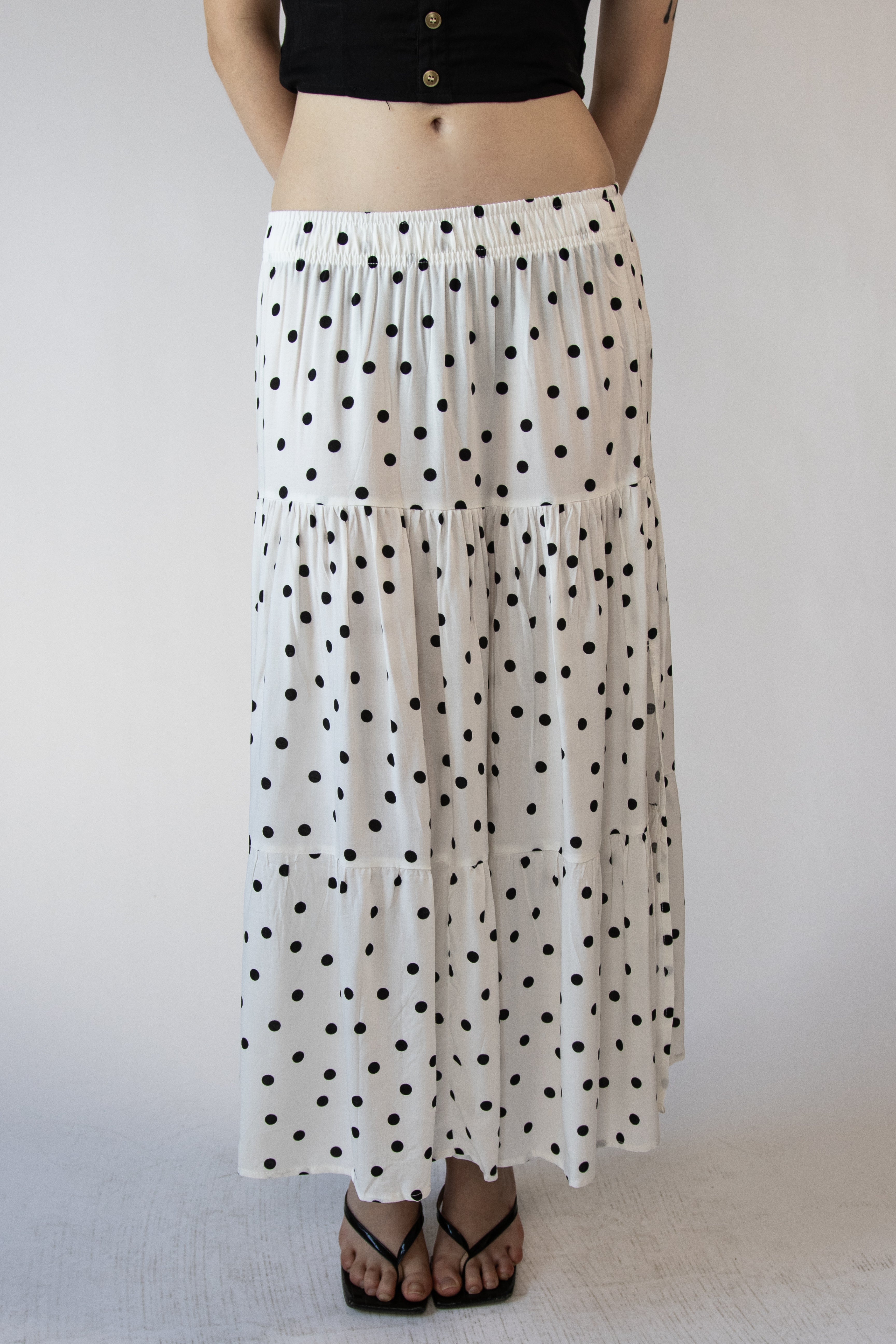 Polka Dot Tiered Maxi Ski