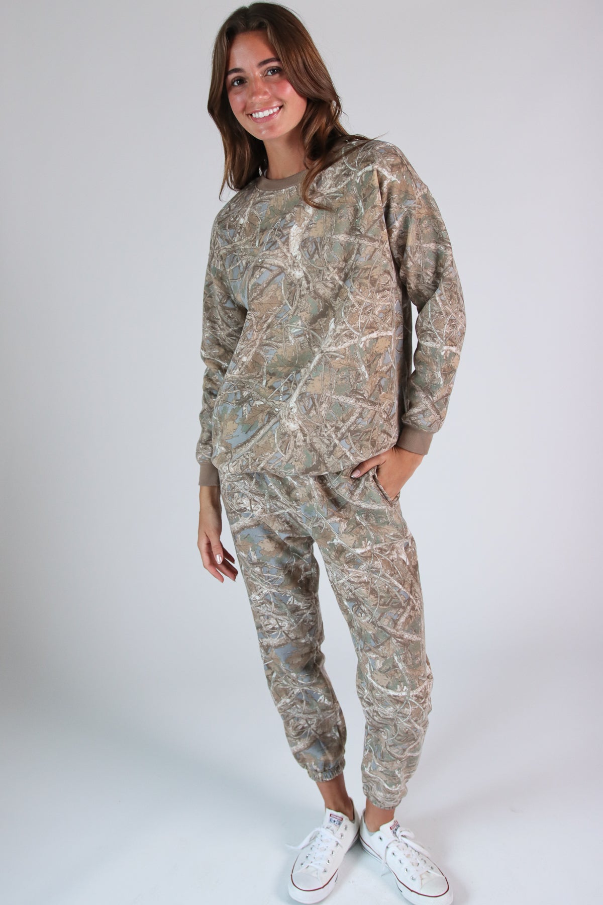 Woodland Camo Sweatshirt & Joggers
