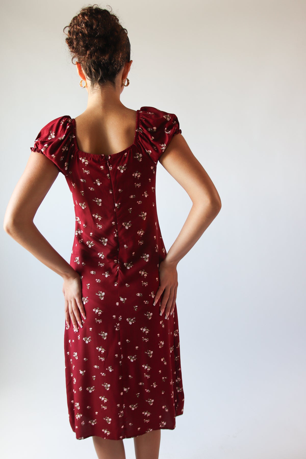 Puff Sleeve Floral Maxi Dress