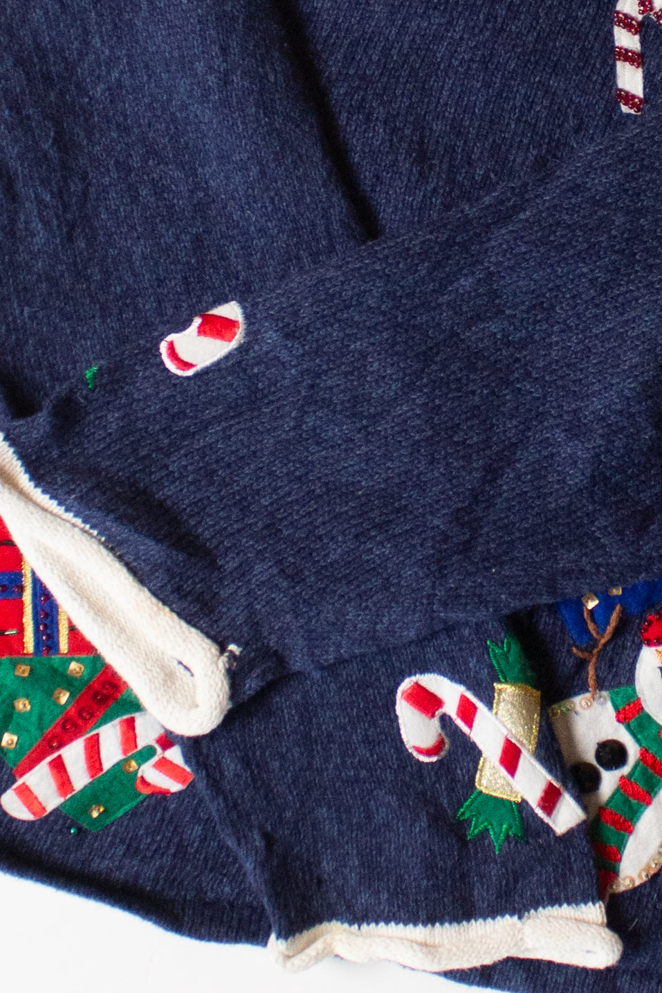 Vintage Navy Blue Stars Christmas Cardigan (1990s)