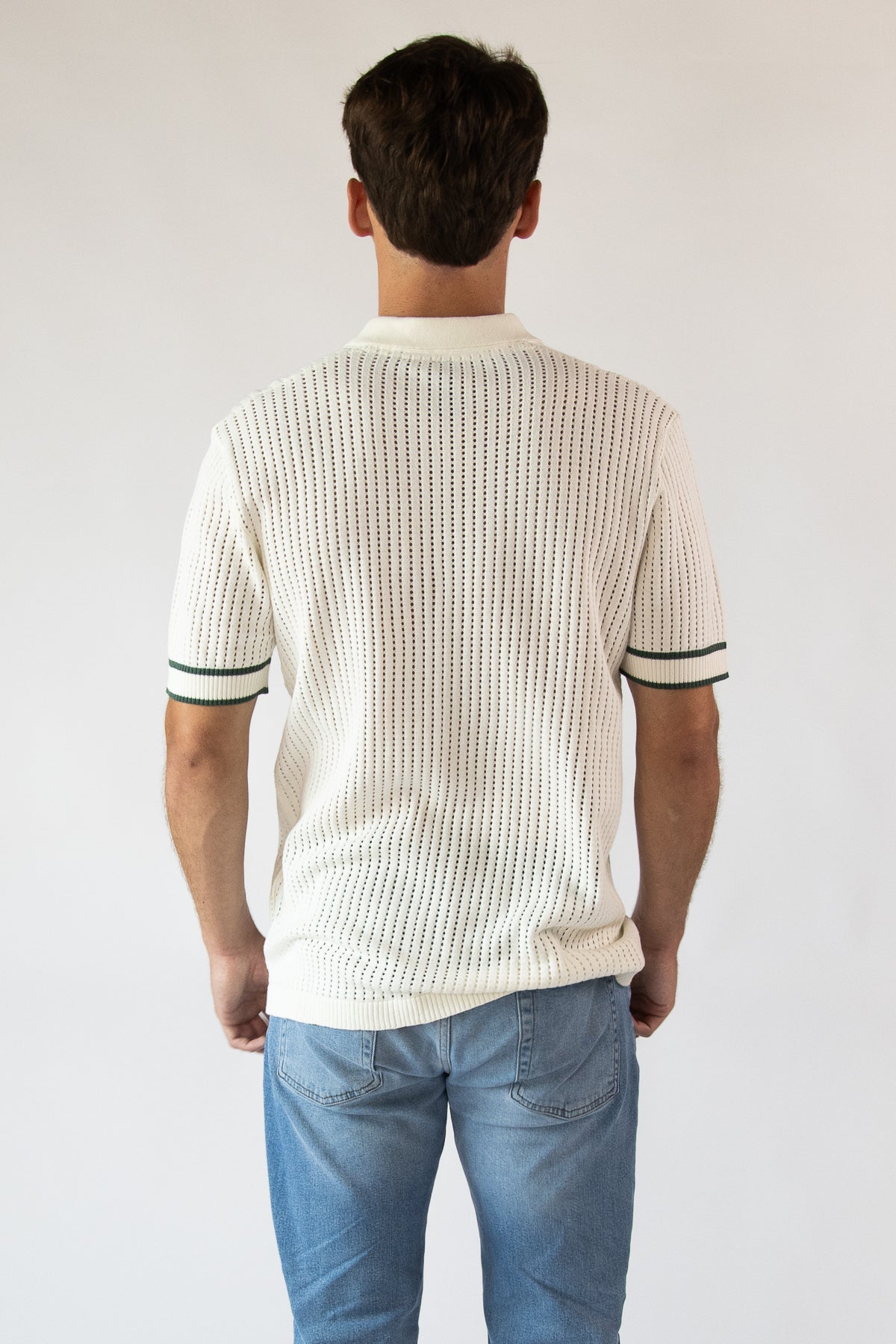 Retro Knit Button-Up