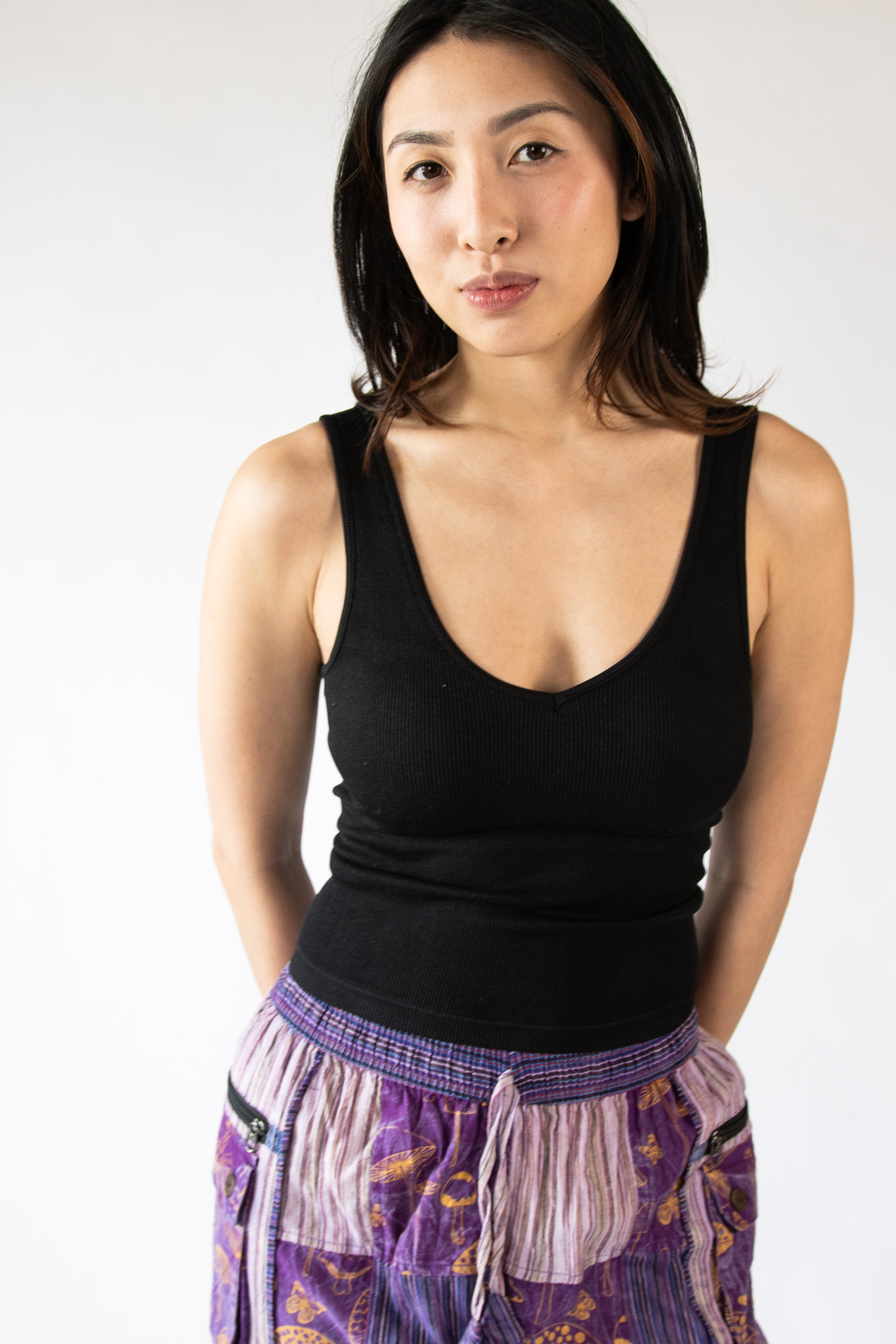 Padded Shelf Bra Ribbed Tank Top