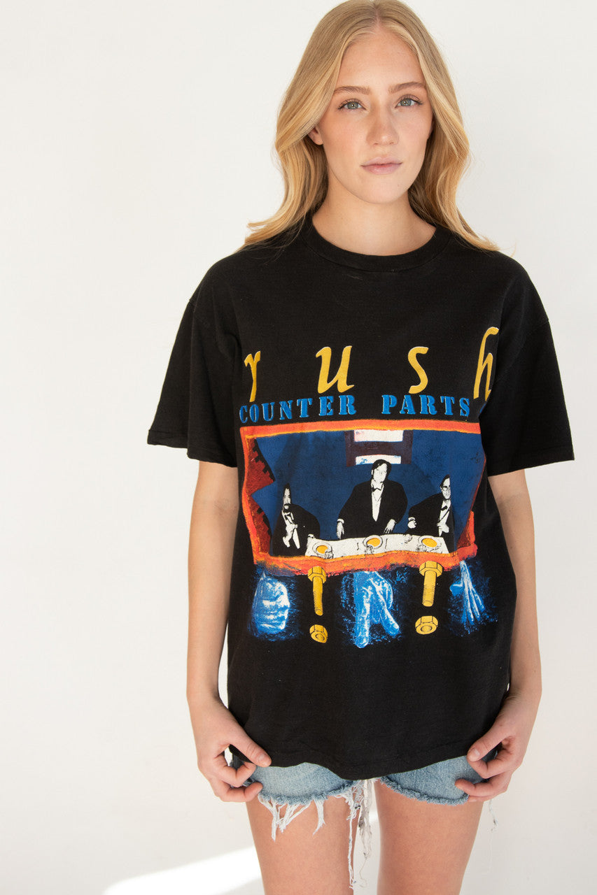 Rare Vintage Rush Counter Parts Tour "Sold Out" T-Shirt (1994)
