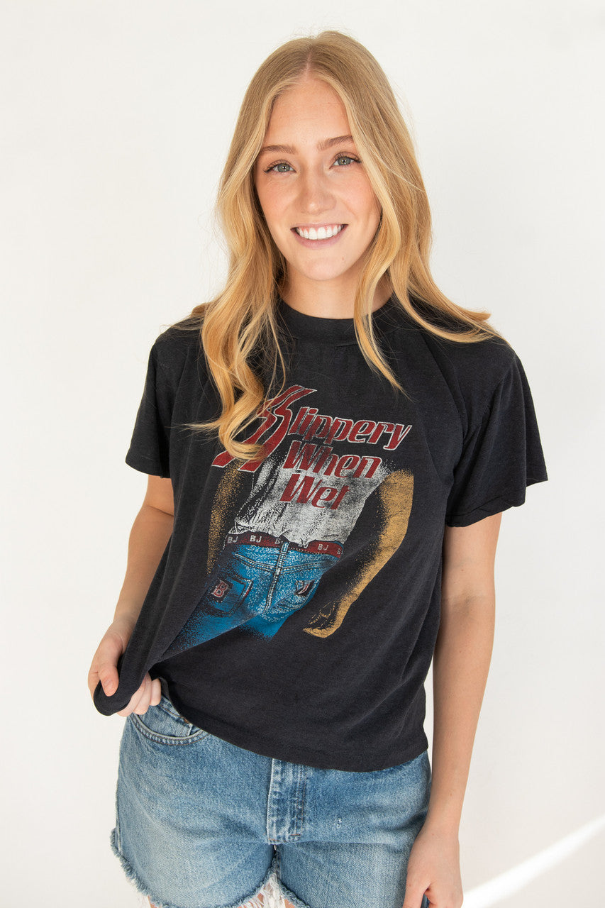 トップス 80s vintage Bon Jovi Slippery When Wet Rare Vintage Bon Jovi Slippery When Wet Tour T-Shirt – Ragstock