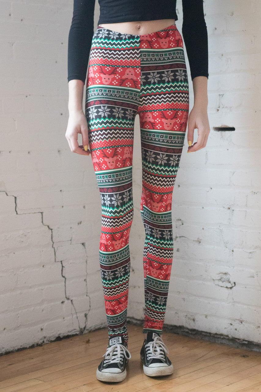 Reindeer Fair Isle Leggings