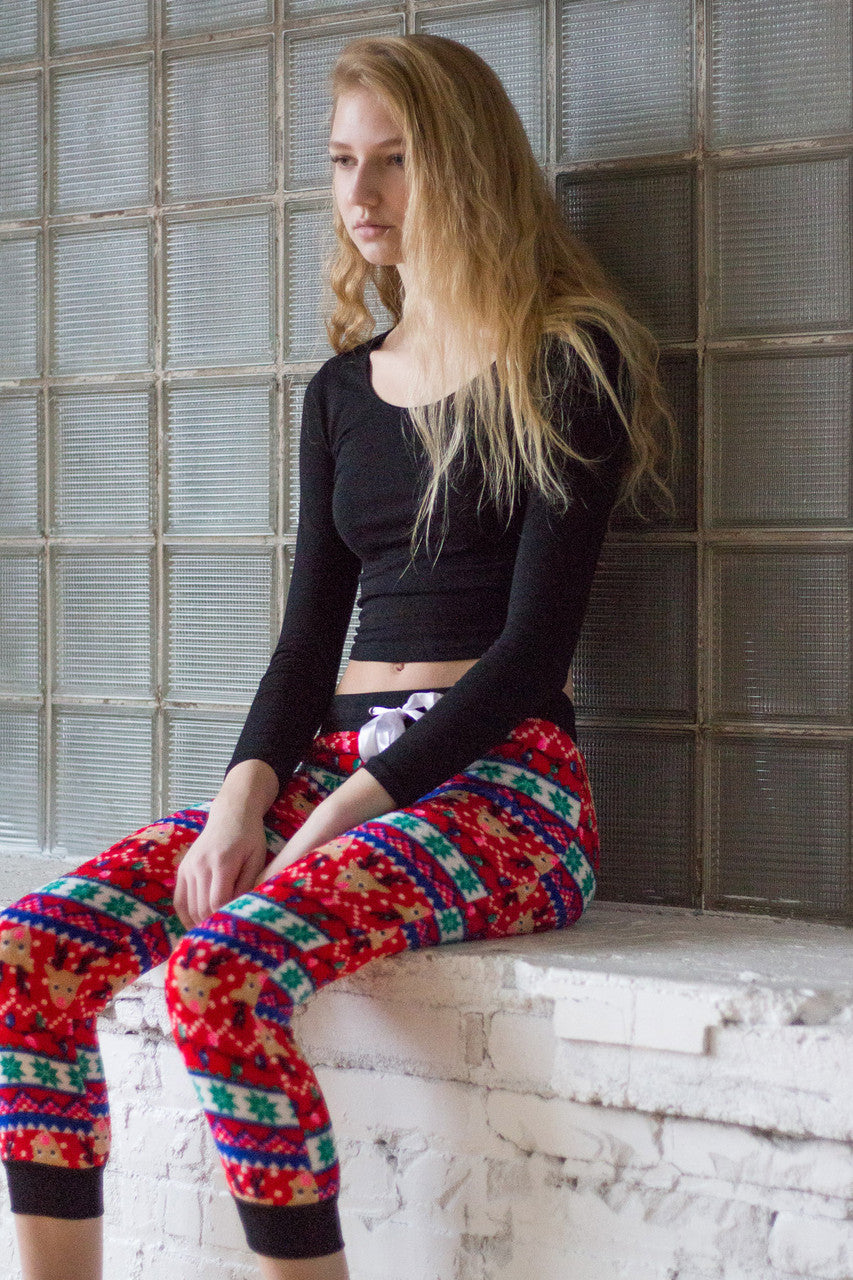 Reindeer Fair Isle Joggers