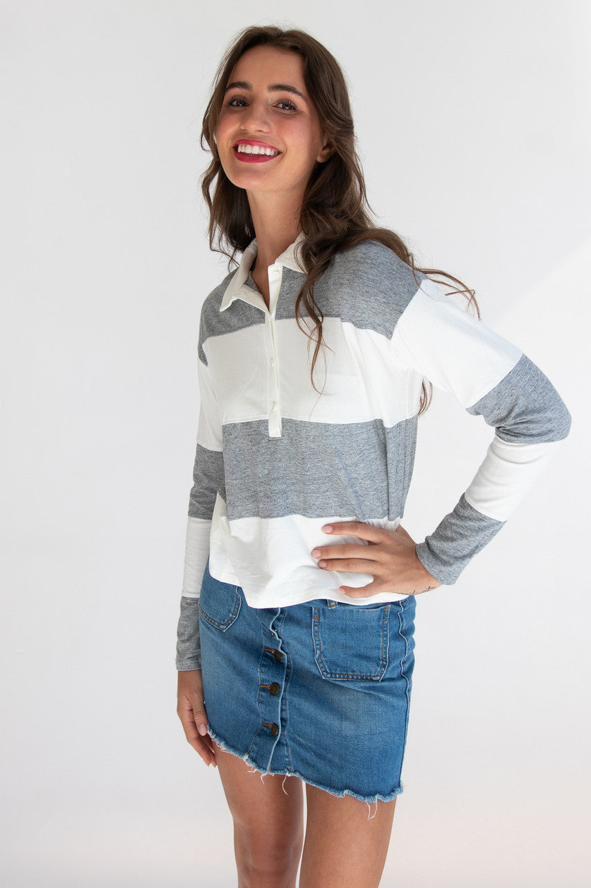 Long Sleeve Rugby Polo Tee