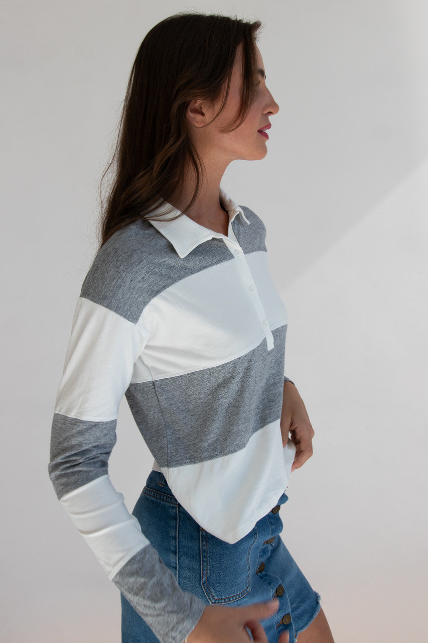 Long Sleeve Rugby Polo Tee