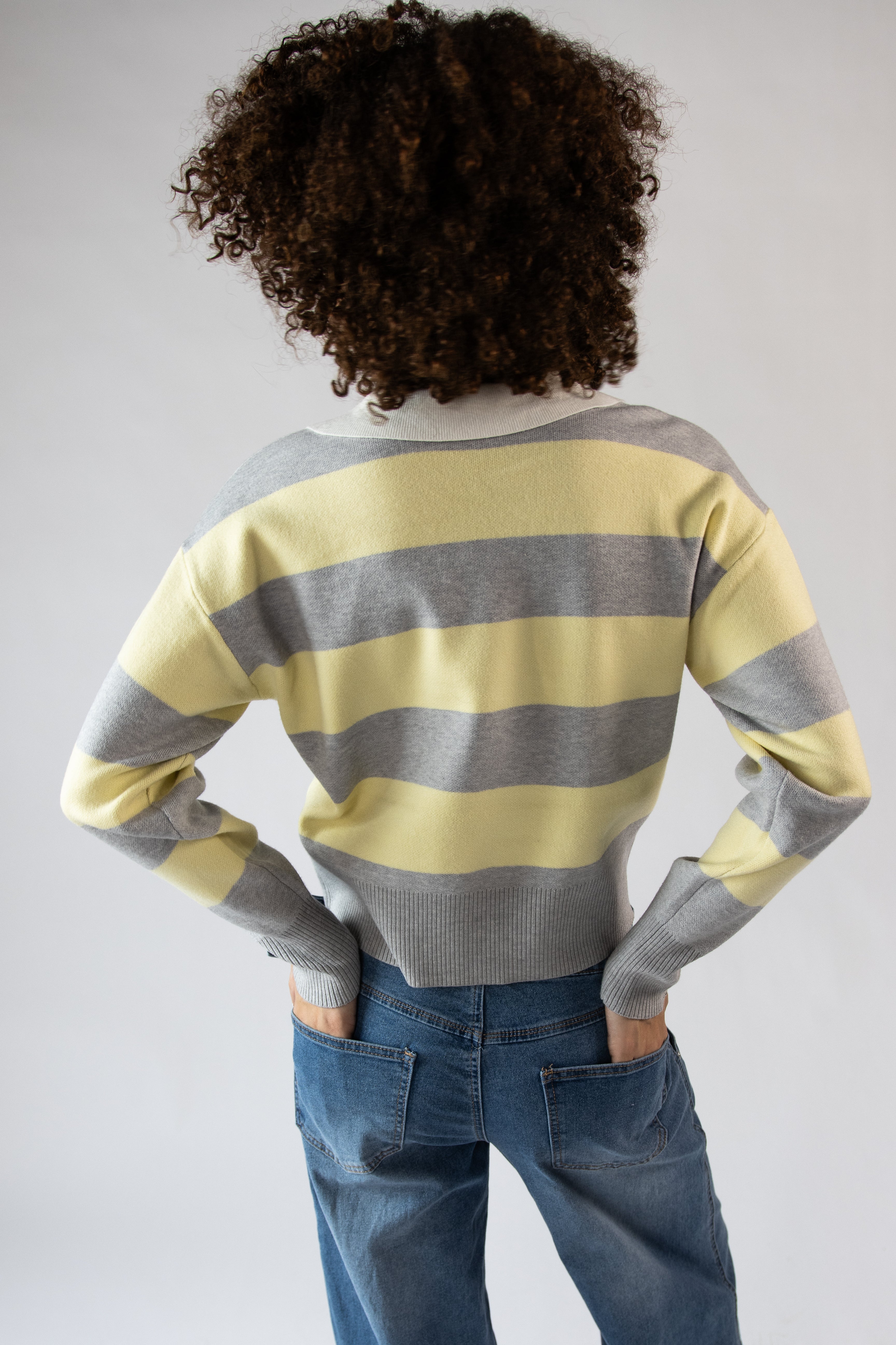 Striped Polo Sweater
