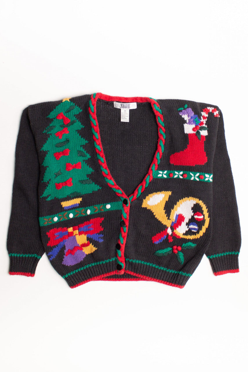 Black Ugly Christmas Cardigan 60002