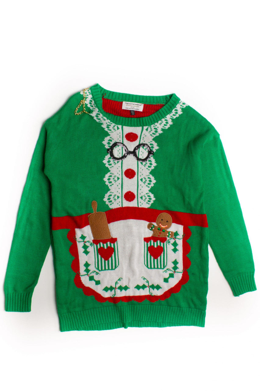 Green Apron Ugly Christmas Pullover 60055
