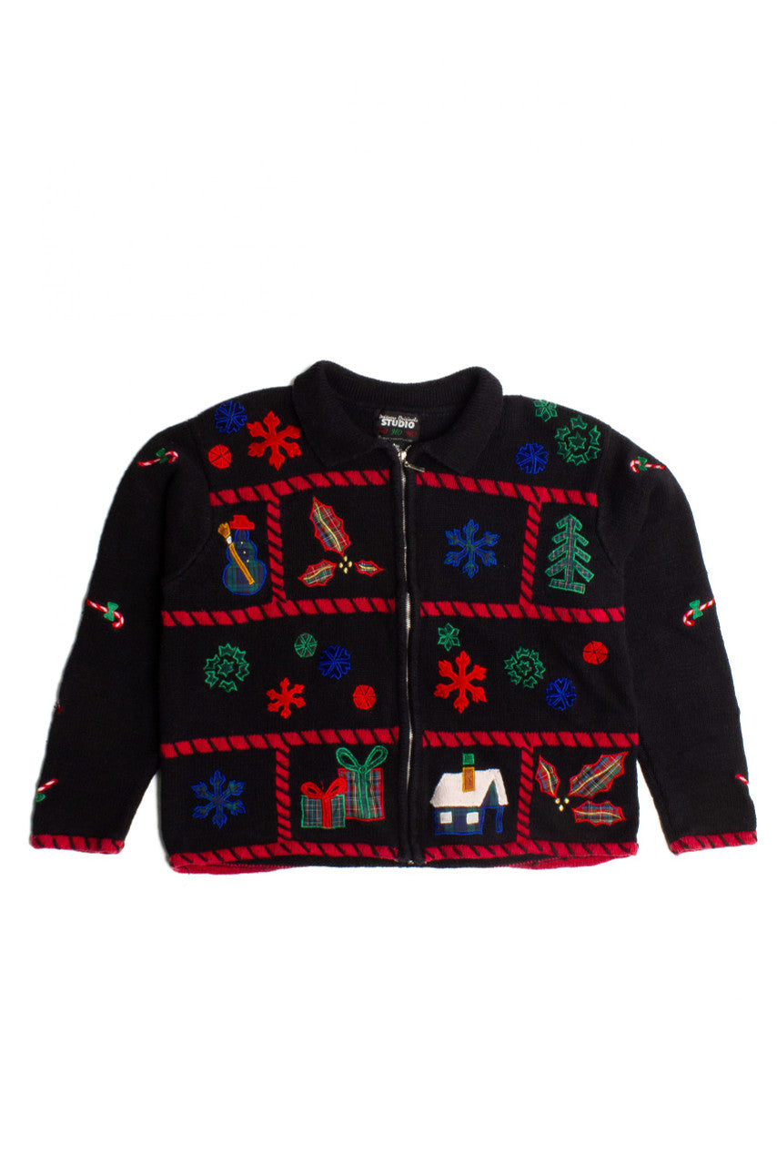 Black Ugly Christmas Cardigan 60090