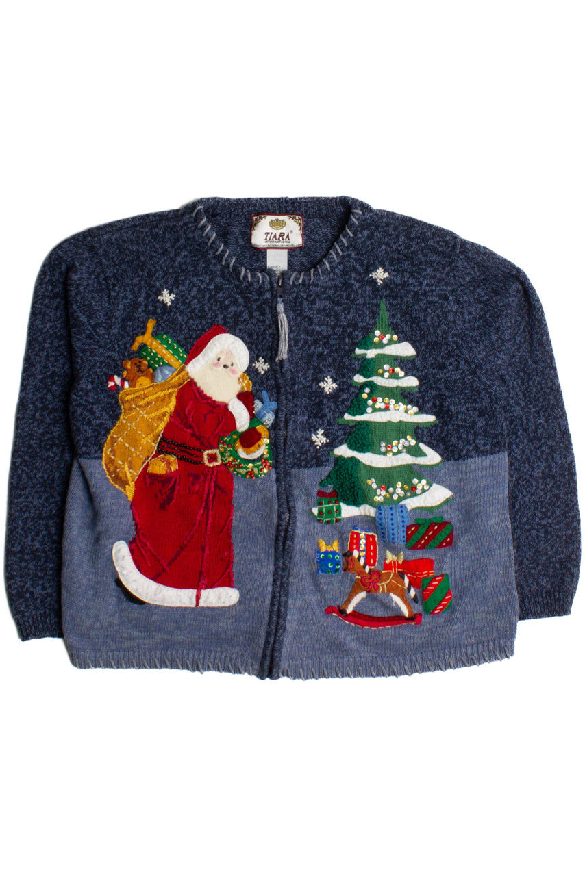 Blue Ugly Christmas Cardigan 60092