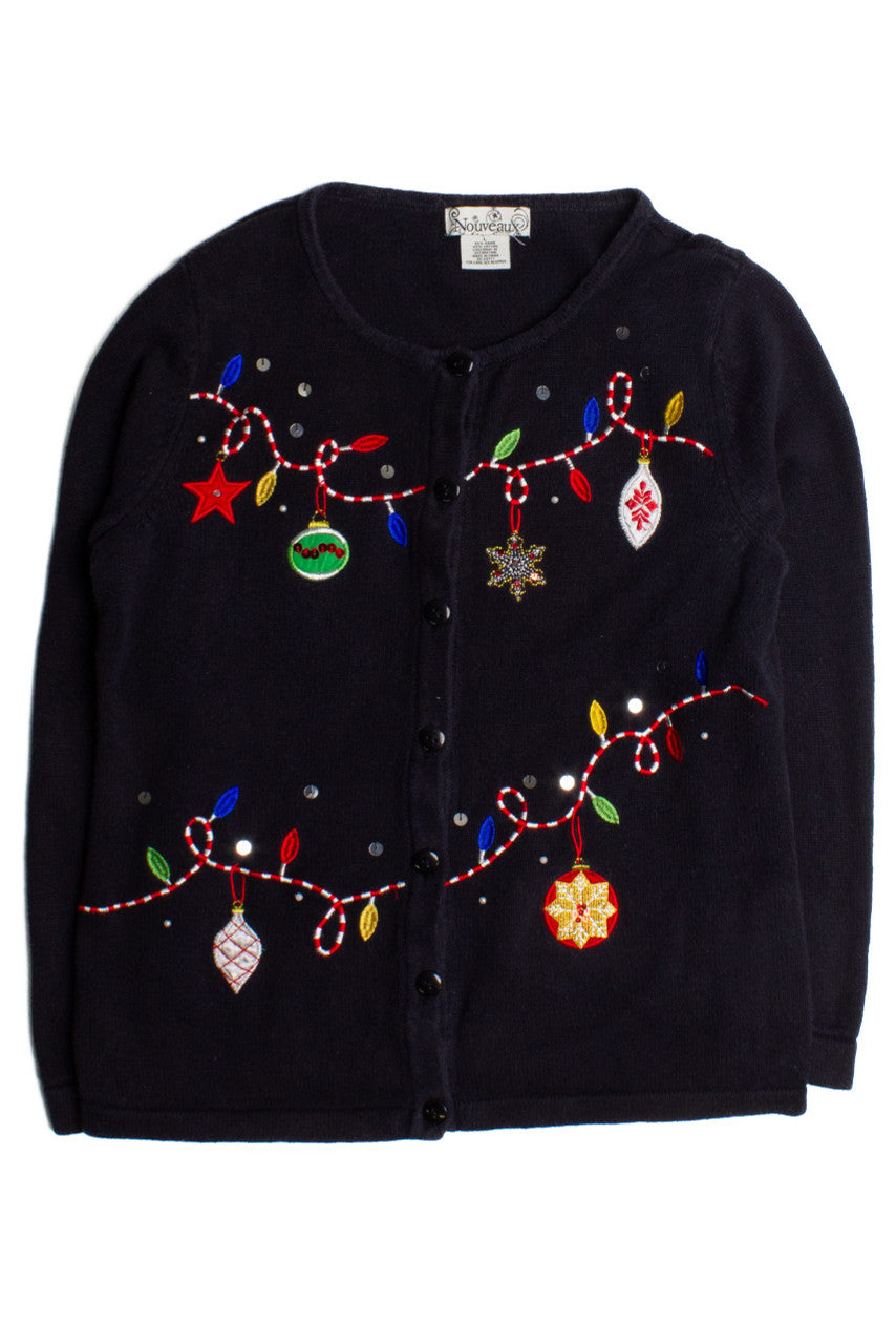 Black Ugly Christmas Cardigan 60111