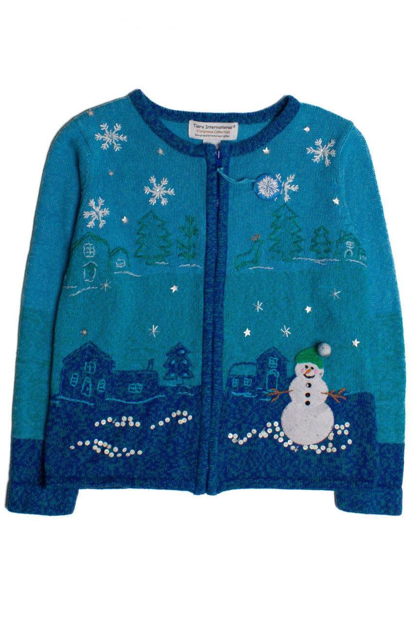 Blue Ugly Christmas Cardigan 60151